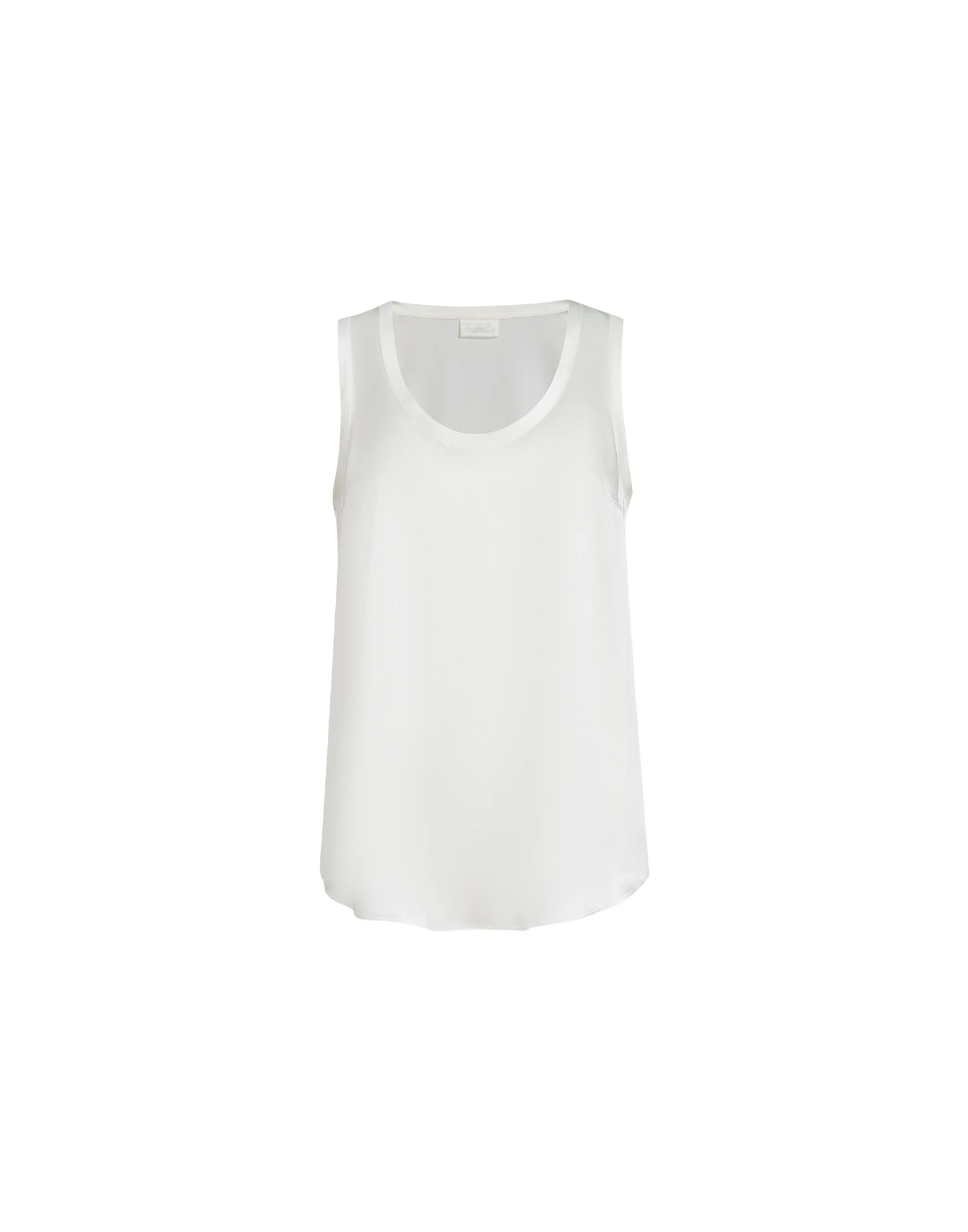 Brunello Cucinelli Stretch silk satin camisole in White