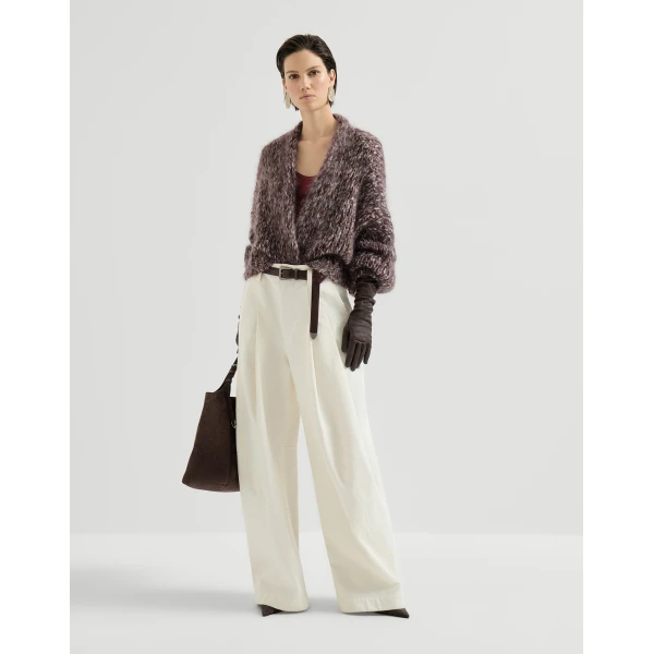 Brunello Cucinelli Stretch silk satin camisole in Wine, view 6
