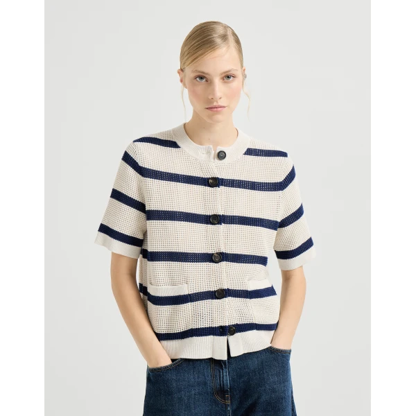 Brunello Cucinelli Striped cardigan, view 2