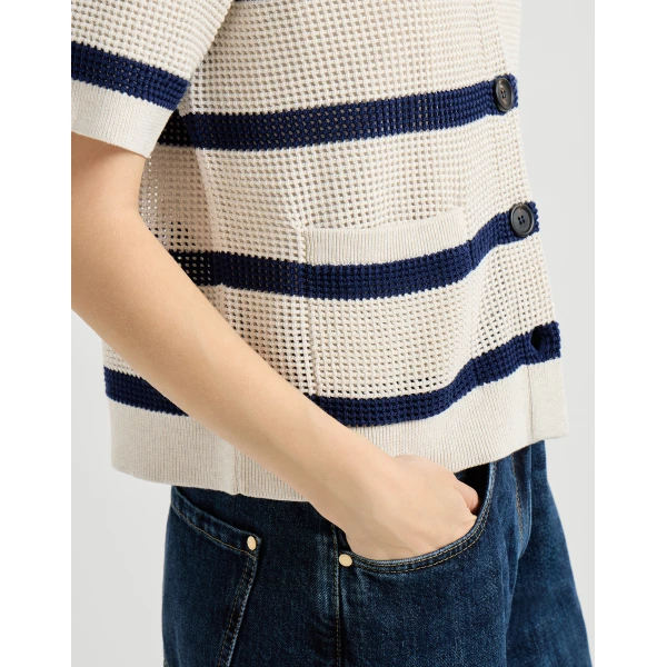 Brunello Cucinelli Striped cardigan, view 4
