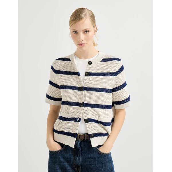 Brunello Cucinelli Striped cardigan, view 5