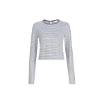 Brunello Cucinelli Striped jersey top with monili