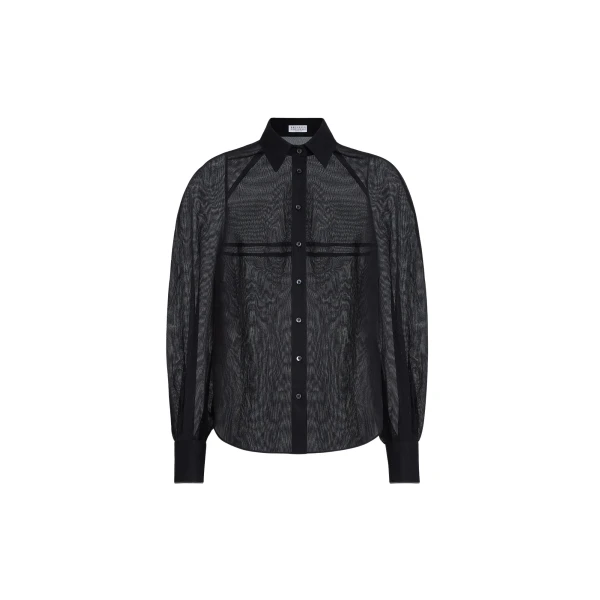 Brunello Cucinelli Striped organza shirt