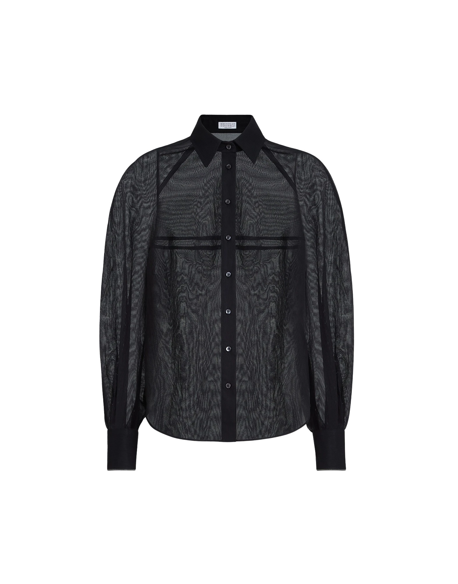 Brunello-Cucinelli-Striped-organza-shirt-272209_nobg Brunello Cucinelli Striped organza shirt