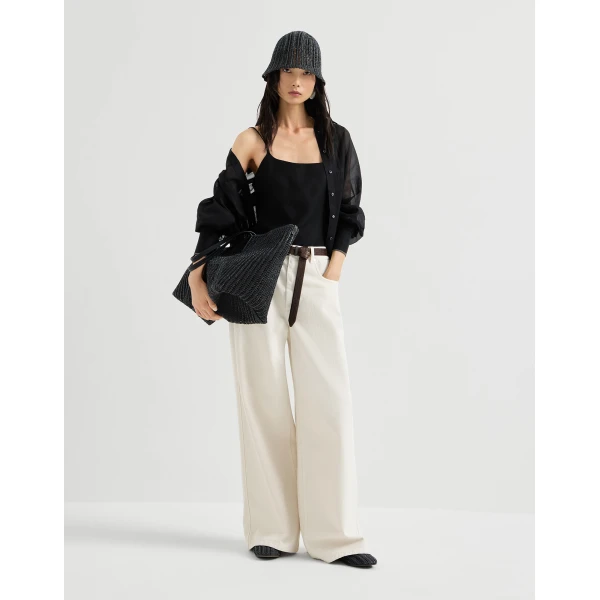 Brunello Cucinelli Striped organza shirt, view 6
