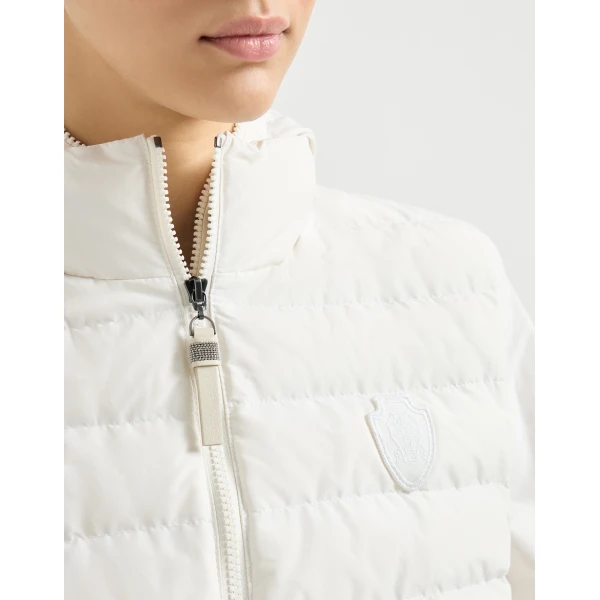 Brunello Cucinelli Taffeta down jacket in Cherry, view 4