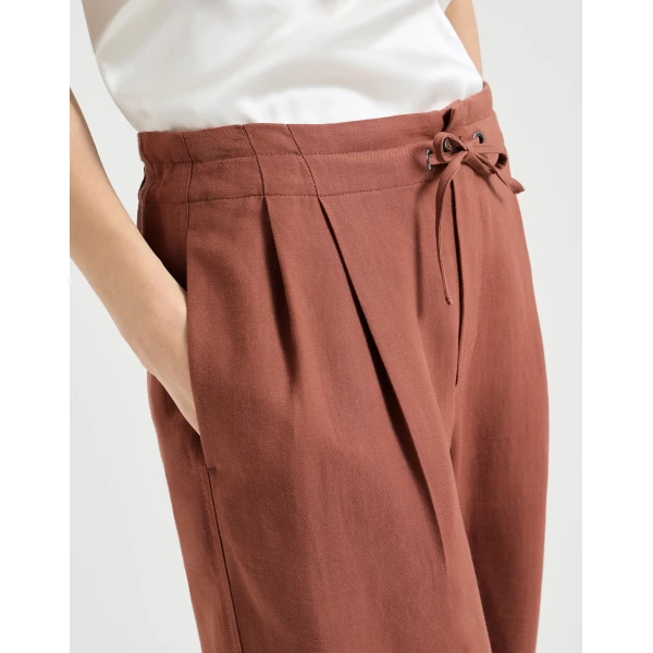 Brunello Cucinelli Tailored track trousers in Firebrick, view 4