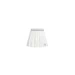 Brunello Cucinelli Techno poplin pleated skirt with logo in White