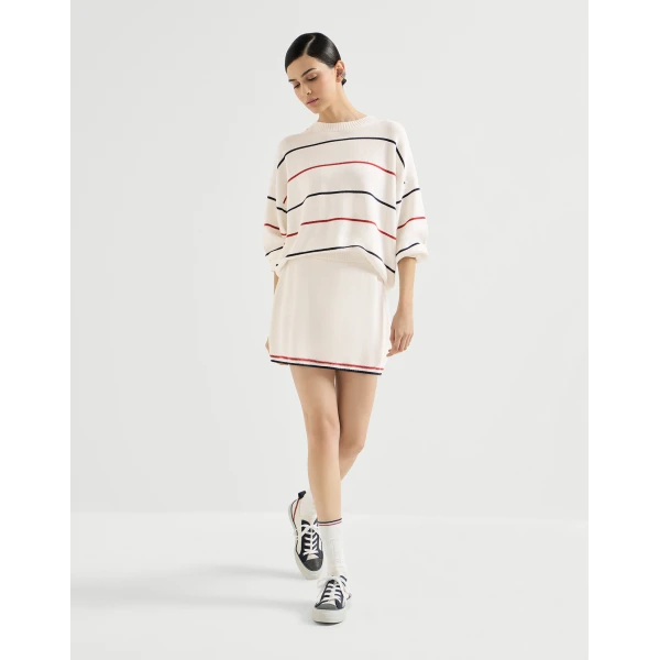 Brunello Cucinelli Textured stripe sweater, view 6