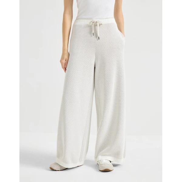 Brunello Cucinelli Track trousers in Panama, view 2