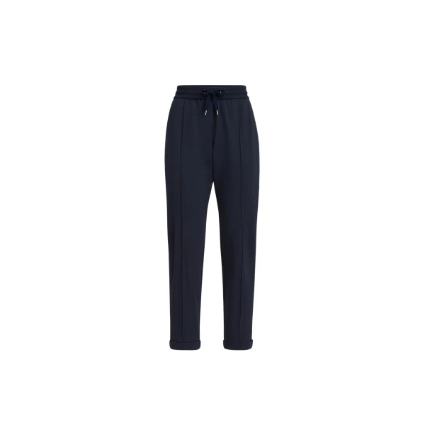 Brunello Cucinelli Track trousers with monili in Blue