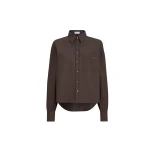 Brunello Cucinelli Tropical Luxury Wool shirt in Brown