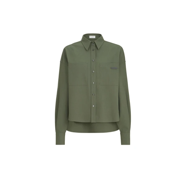 Brunello Cucinelli Tropical Luxury Wool shirt in Green