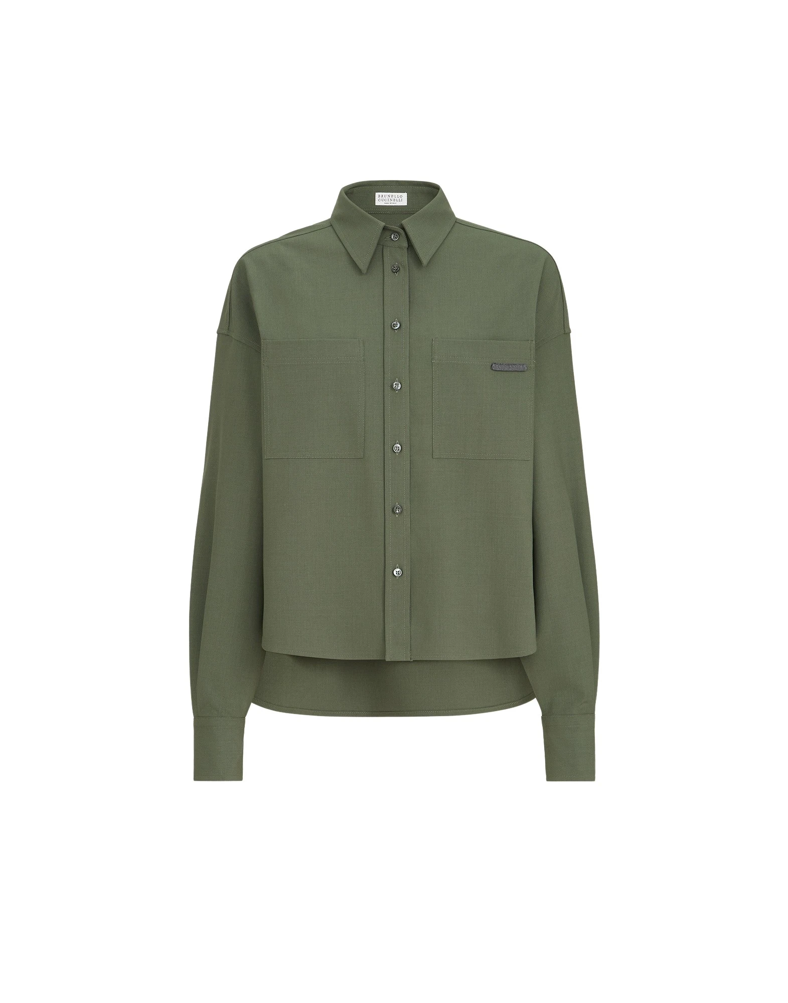 Brunello Cucinelli Tropical Luxury Wool shirt in Green