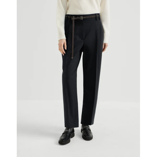 Brunello Cucinelli Tropical Luxury wool jacket with monili in Lignite Grey, view 2