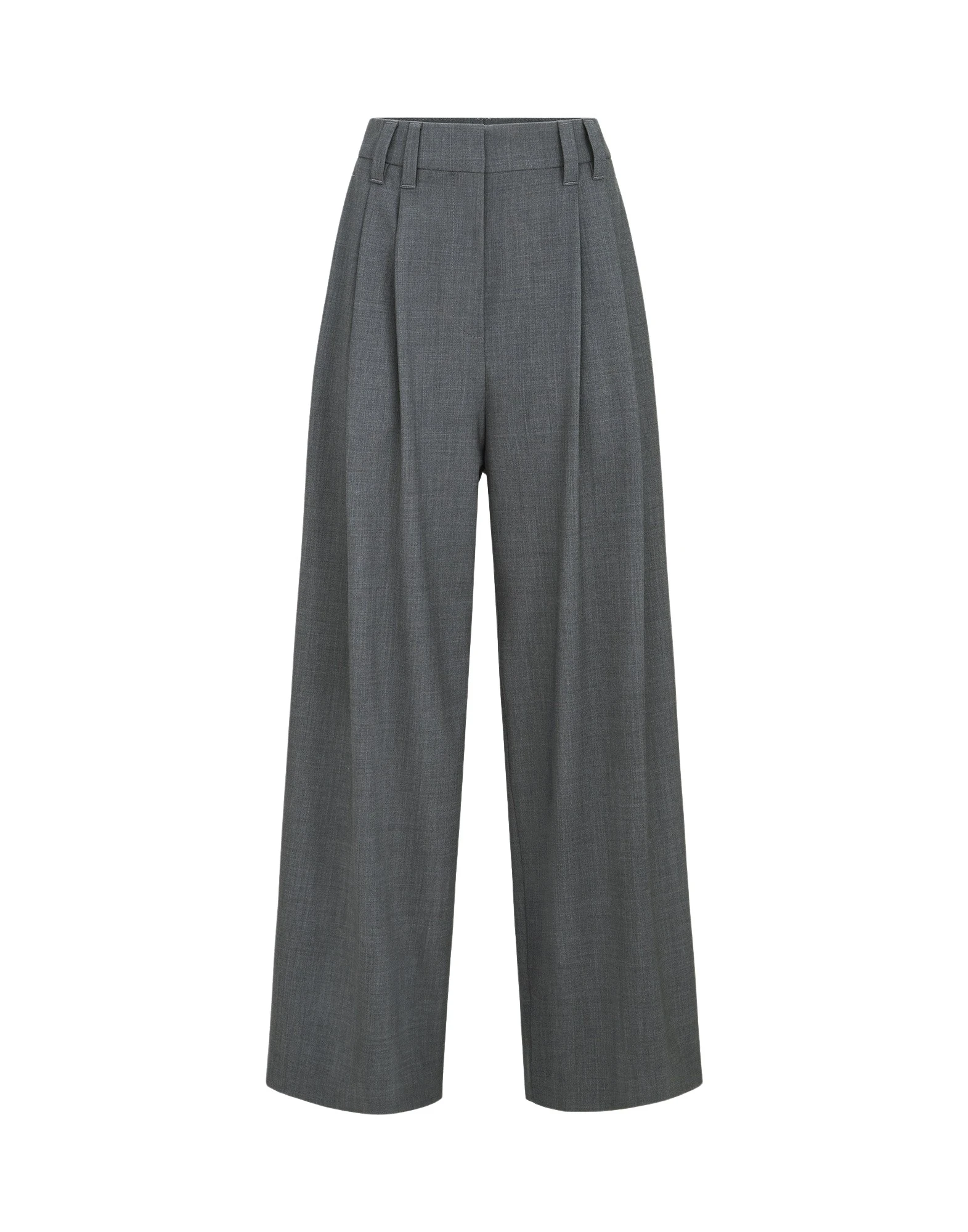 Brunello Cucinelli Tropical luxury wool trousers in Dark Grey
