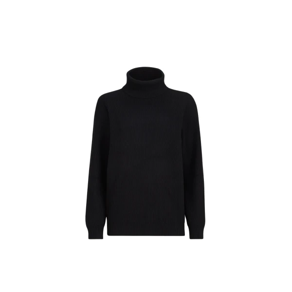 Brunello Cucinelli Turtleneck sweater with monili in Black