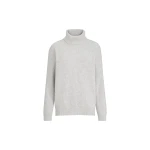 Brunello Cucinelli Turtleneck sweater with monili in Pebble
