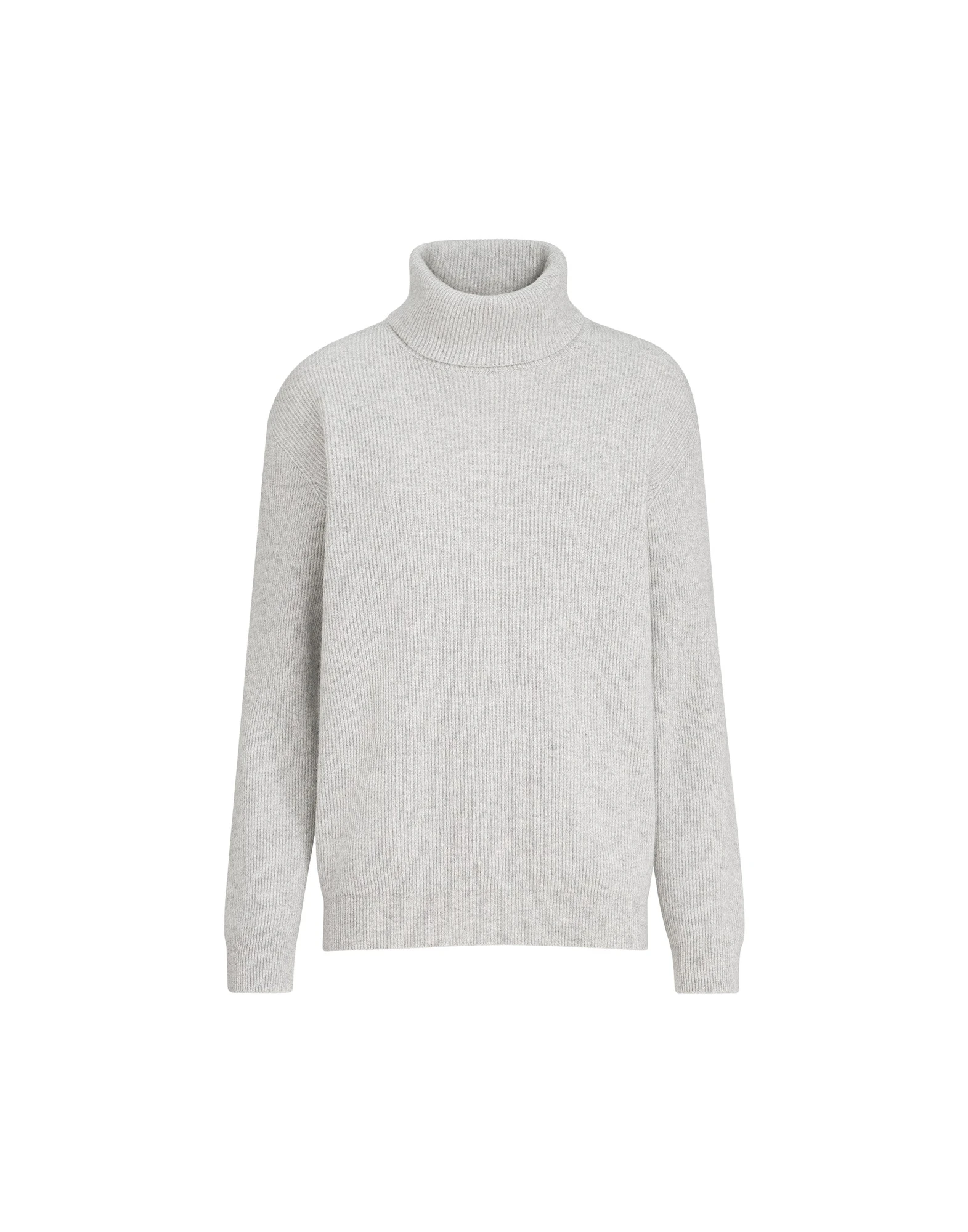 Brunello Cucinelli Turtleneck sweater with monili in Pebble
