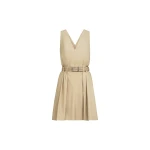 Brunello Cucinelli Twill belted dress in Beige