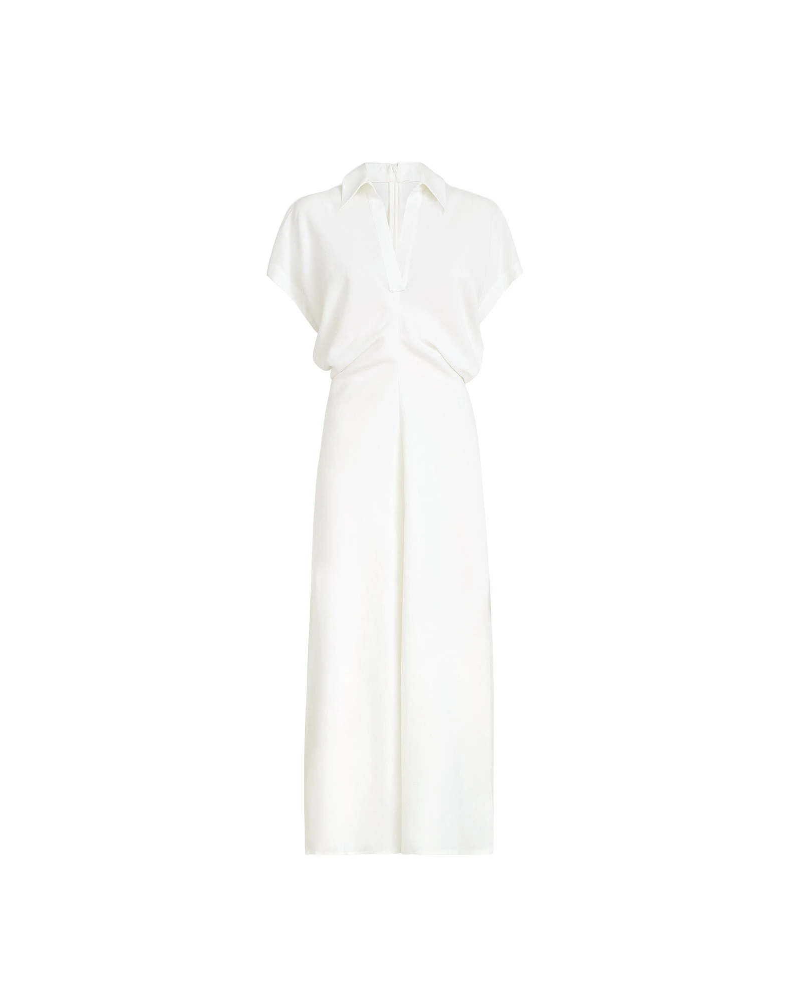 Brunello-Cucinelli-Twill-dress-with-monili-in-White80537_nobg Brunello Cucinelli Twill dress with monili in White