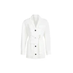 Brunello Cucinelli Twill safari jacket with monili in White