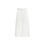 Brunello Cucinelli Twill sartorial skirt with monili in White