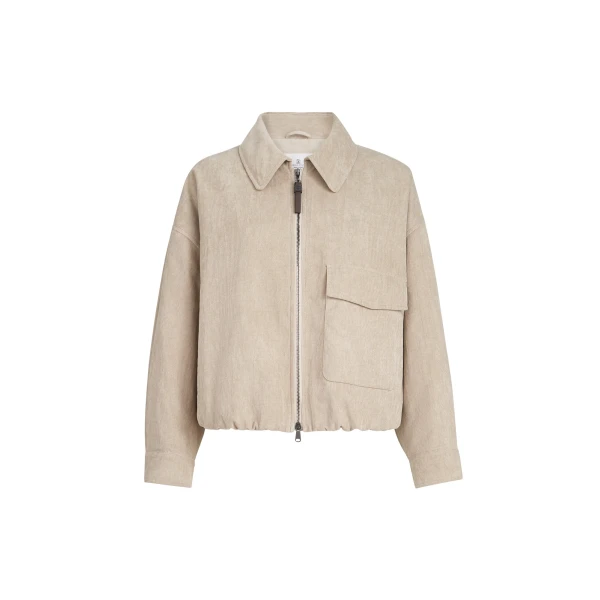 Brunello Cucinelli Vintage corduroy outerwear jacket in Beige