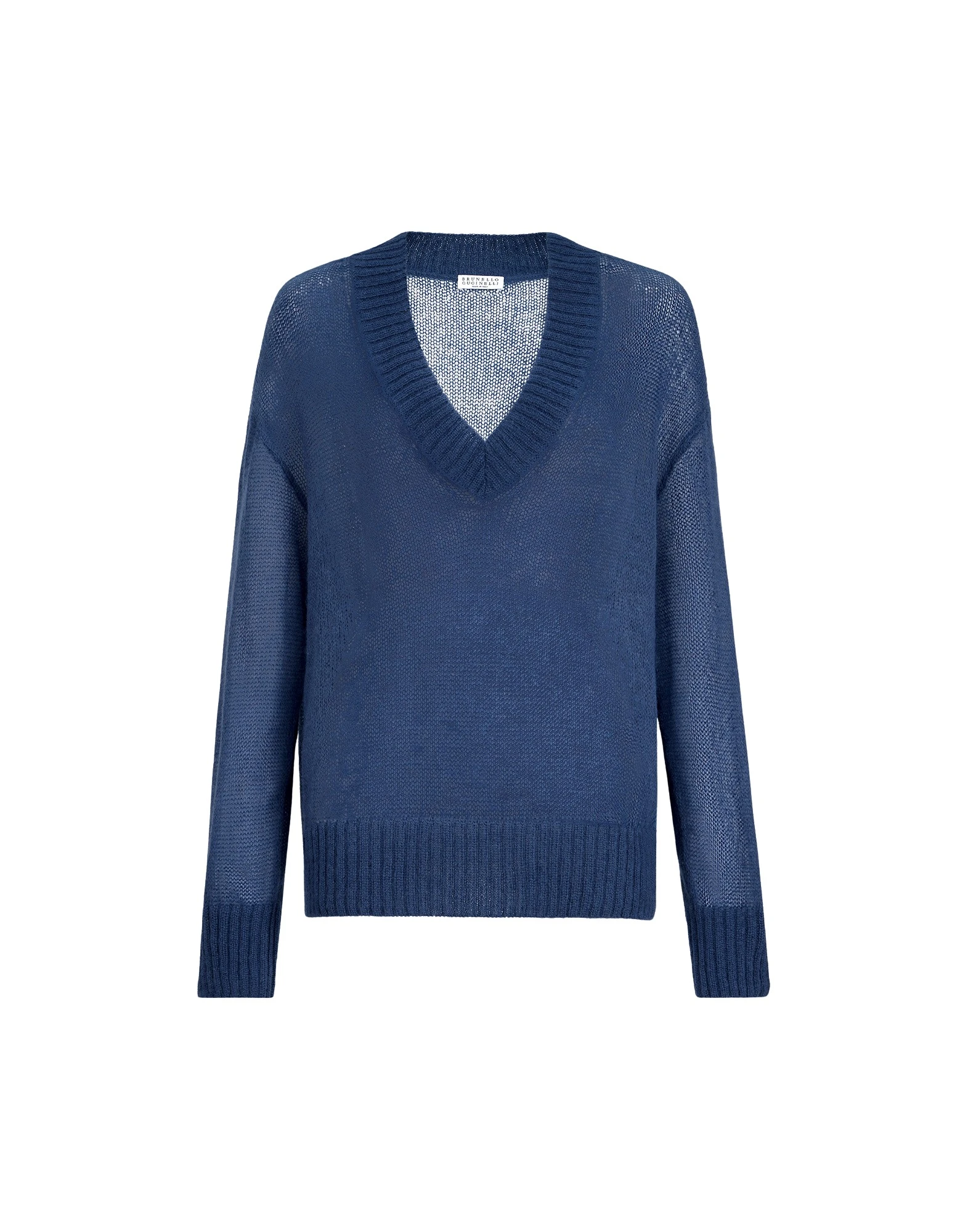 Brunello Cucinelli Virgin wool and mohair sweater in Blue