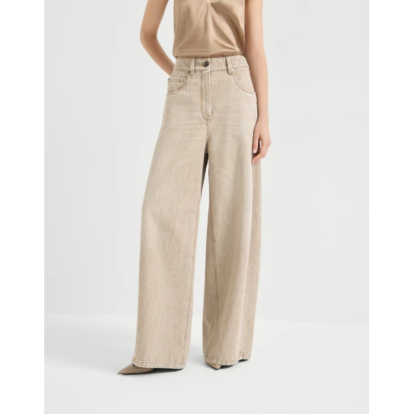 Brunello Cucinelli Wide trousers in Beige, view 2