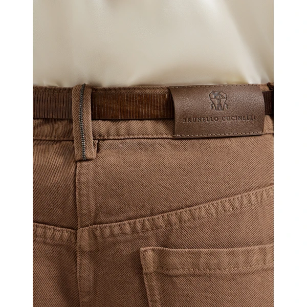 Brunello Cucinelli Wide trousers in Dattero, view 4