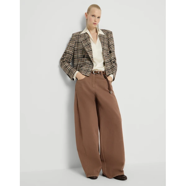 Brunello Cucinelli Wide trousers in Dattero, view 5