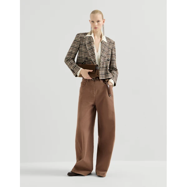 Brunello Cucinelli Wide trousers in Dattero, view 6