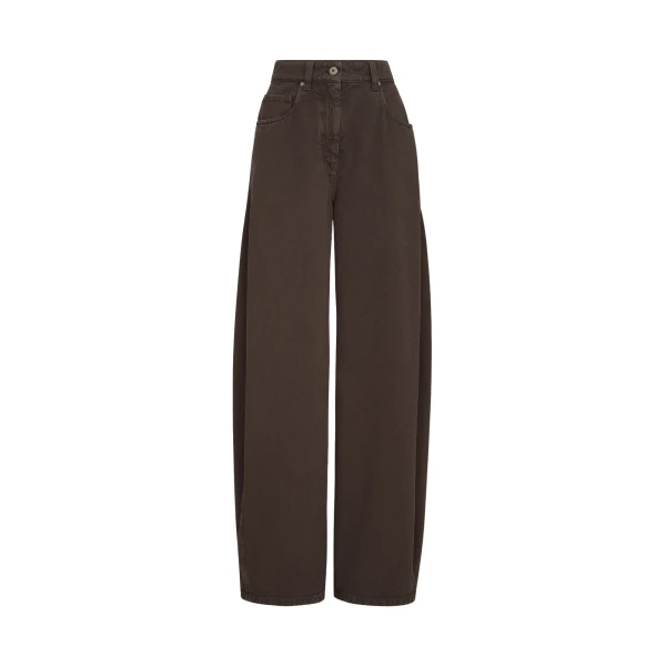 Brunello Cucinelli Wide trousers in Pine Cone Brown