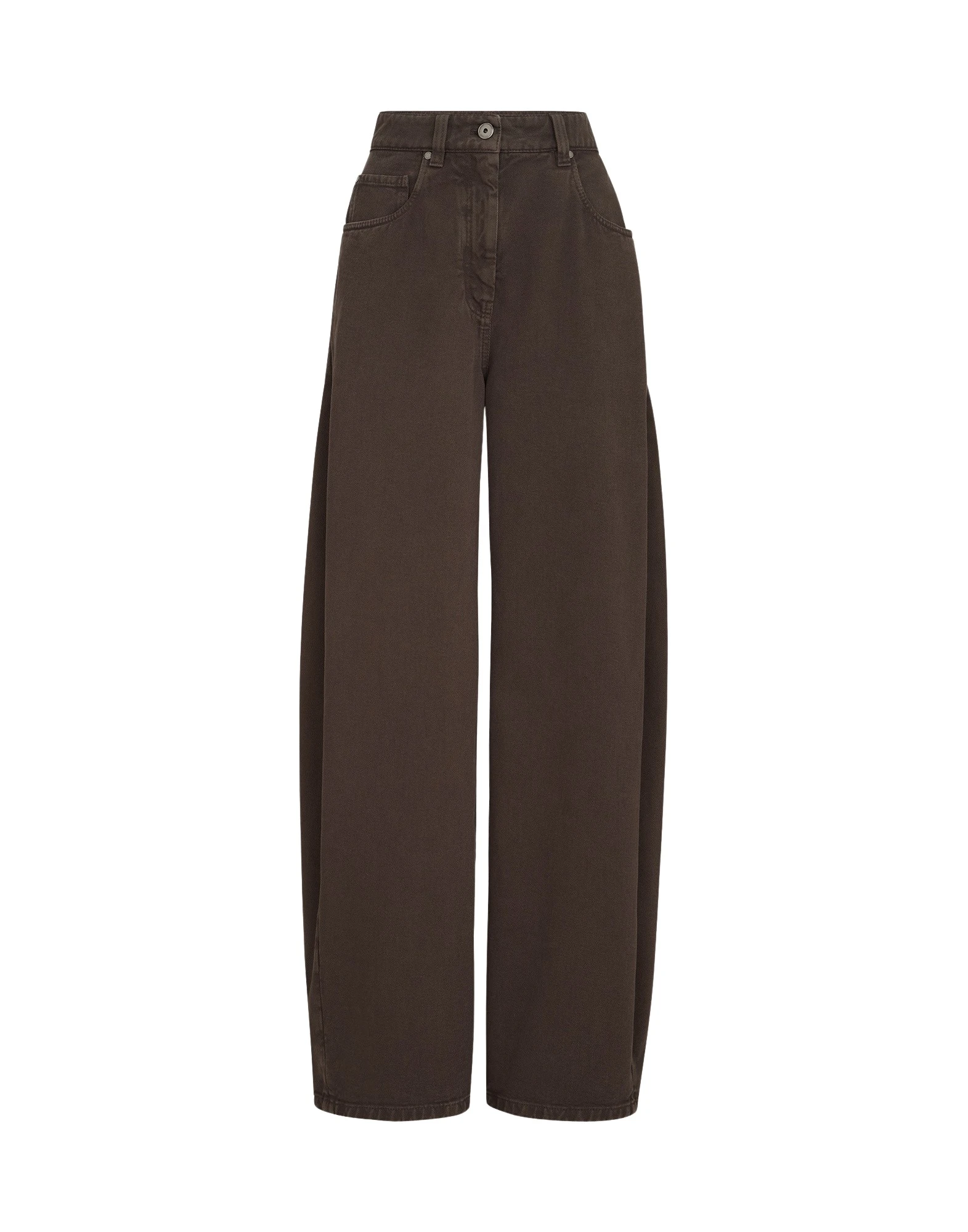 Brunello Cucinelli Wide trousers in Pine Cone Brown