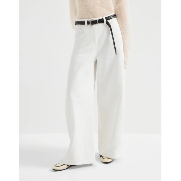 Brunello Cucinelli Wide trousers in White, view 2