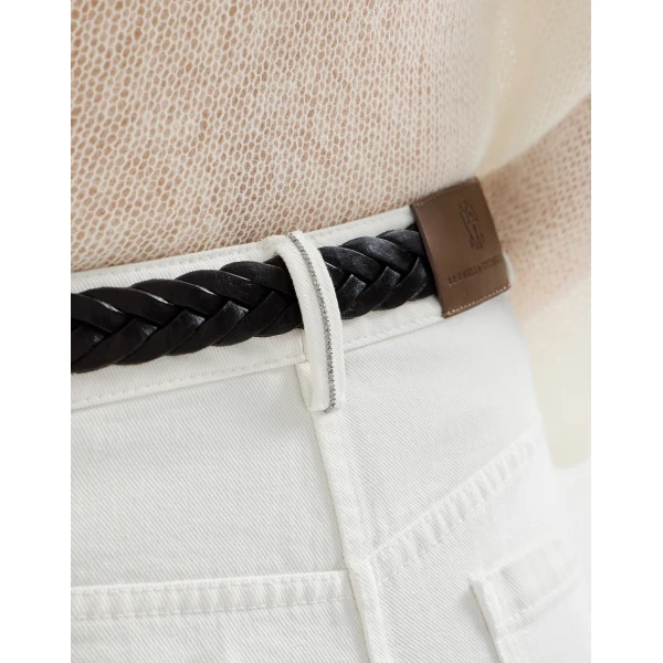 Brunello Cucinelli Wide trousers in White, view 4