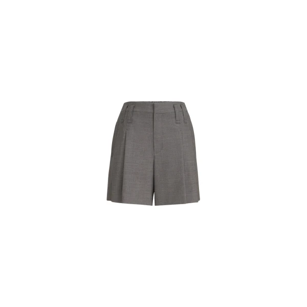 Brunello Cucinelli Wool formal shorts in Dark Grey