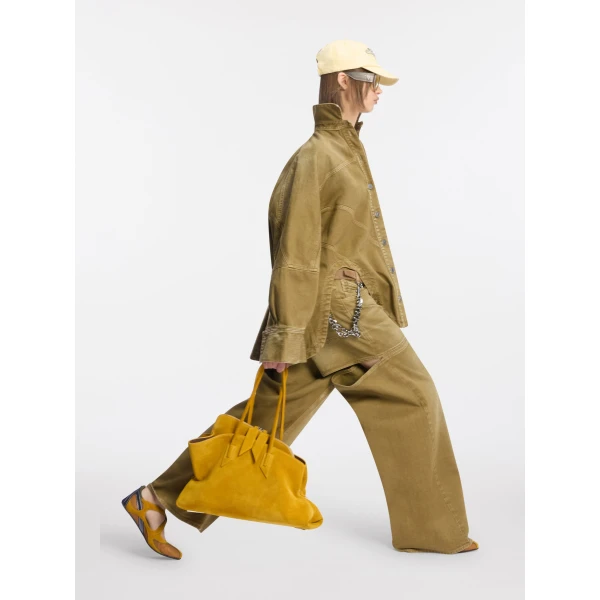 The Attico Brushed green jeans, view 4