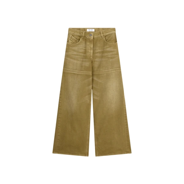 The Attico Brushed green jeans
