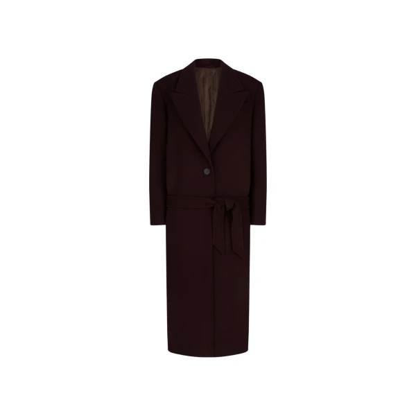 The Attico Burgundy long coat