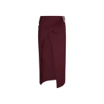 The Attico Burgundy midi skirt