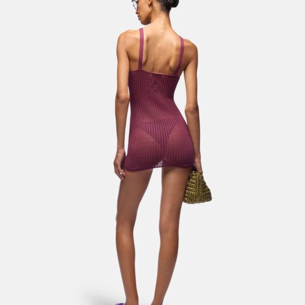 The Attico Burgundy mini dress, view 3