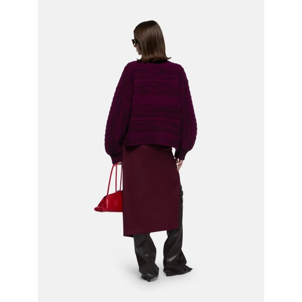 The Attico Burgundy sweater, view 3