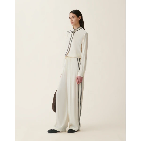 Fabiana Filippi Crêpe de Chine Shirt in Butter, view 2