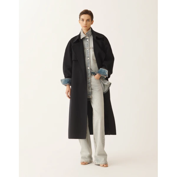 Fabiana Filippi Water-Marbled Denim Shirt, view 2