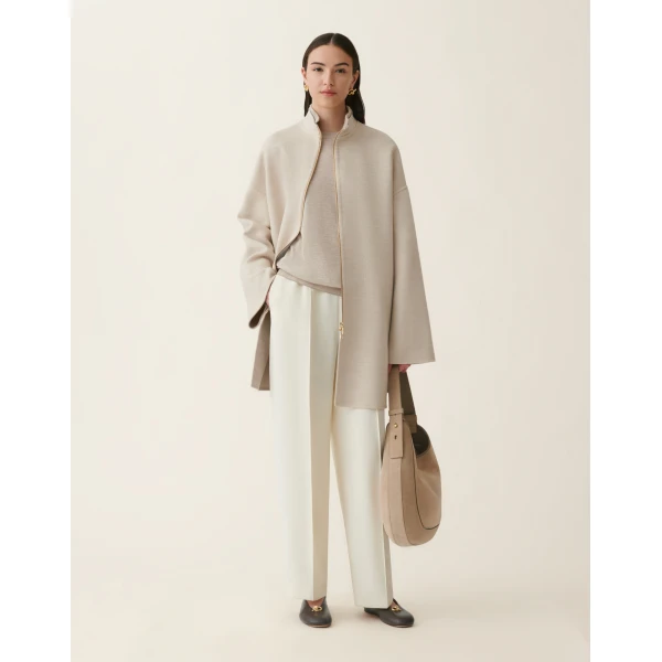 Fabiana Filippi Double Wool Caban in Cachà Coat, view 2