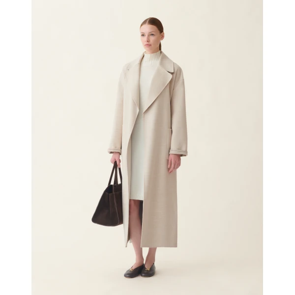 Fabiana Filippi Double Wool Coat in Cachà, view 2