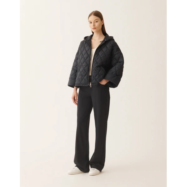 Fabiana Filippi Ultralight Technical Down Jacket in Midnight Blue, view 2