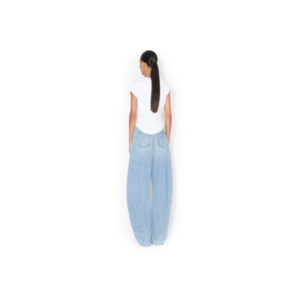 Alaïa Cap Cotton T Shirt - ALAÏA Tops - Laser Cut Luxury - Shop at Luxury Shoes 